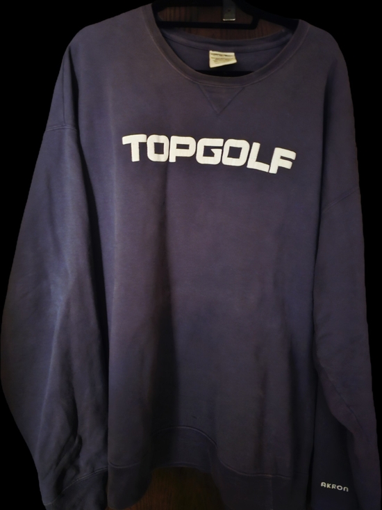 Comfort Wash Other - TOPGOLF Navy Crewneck Sweatshirt with White Logo